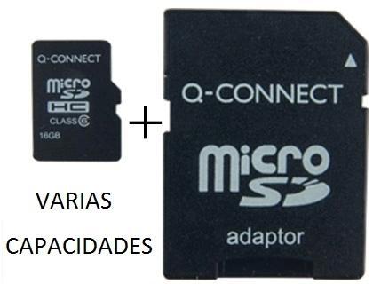 Memoria SD Micro Q-connect flash  con adaptador VARIAS CAPACIDADES