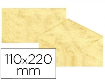 Sobre Pergamino fantasia marmoleado 110x220 mm 90 gr VARIOS COLORES paquete de 25
