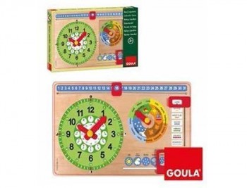 Juego goula didactico reloj calendario castellano