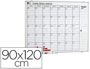 Planning magnetico 1000/60 mensual dia a dia superficie blanca rotulable 90x120