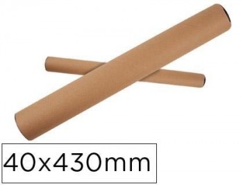 Tubo de carton q-connect portadocumentos tapa plastico 40x430 mm