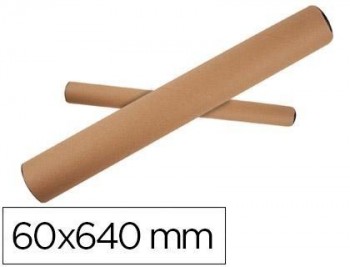 Tubo de carton q-connect portadocumentos tapa plastico 60x640 mm