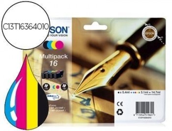 Ink-jet epson 16xl multipack workforce wf-2010w wf-2510wf wf-2520nf wf-2530wf wf-2540wf negro amaril