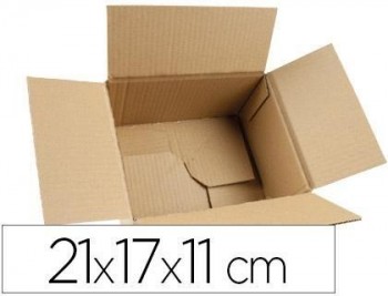 Caja para embalar q-connect fondo automatico medidas 210x170x110 mm espesor carton 3 mm