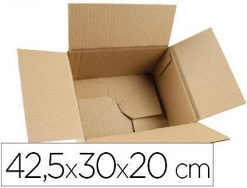 Caja para embalar q-connect fondo automatico medidas 425x300x200 mm espesor carton 3 mm