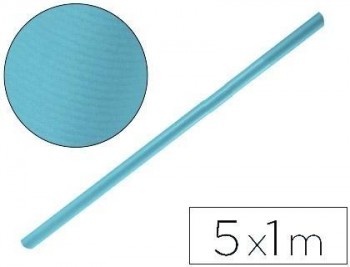 Papel kraft liderpapel azul turquesa rollo 5x1 mt