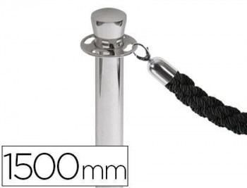 Cordon trenzado negro 1500 mm para poste separador