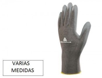 Guantes deltaplus poliester antideslizante lavable especial para manipulacion y manutencion gris