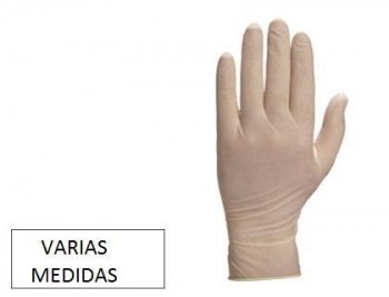 Guantes deltaplus de latex desechable especial para trabajos de corta duracion caja de 100