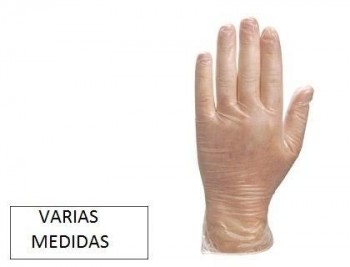 Guantes deltaplus de vinilo desechable especial para trabajos de corta duracion caja de 100