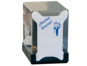 Dispensador higienico de servilletas acero inoxidable 130x100x100 mm