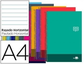 Cuaderno espiral liderpapel a4 micro discover tapa blanda 80h 80 gr horizontal doble margen 4