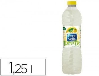 Agua mineral natural con zumo de limon font vella botella de 1,25l