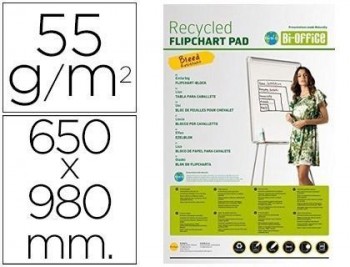 Bloc congreso bi-office papel reciclado 55 grs 650x980 mm