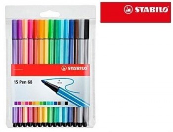 Rotulador stabilo acuarelable pen 68 estuche colores surtidos