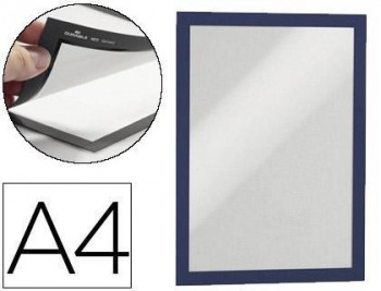 Marco porta anuncios durable magnetico din A4 dorso adhesivo removible VARIOS COLORES (pack de 2 uni