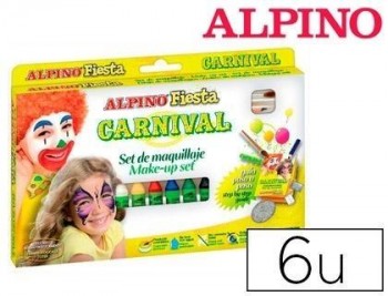 Barra maquillaje alpino carnaval 6 colores surtidos