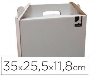 Caja maletin con asa q-connect carton para envio y transporte 355x120x258 mm
