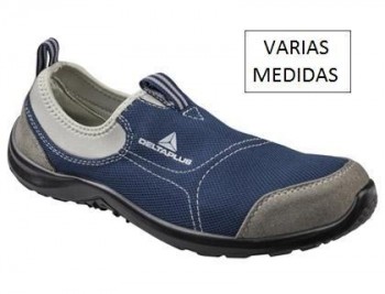 Zapatos de seguridad deltaplus de poliester y algodon con plantilla y puntera - color azul marino