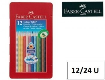 Lapices de colores faber castell acuarelable colour grip triangular caja metalica VARIOS COLORES