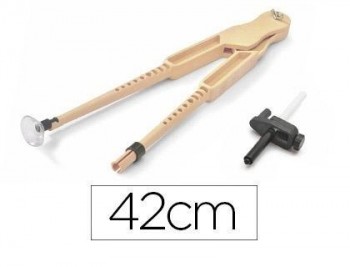 Compas para encerado faibo de plastico con adaptador imitacion madera 42 cm