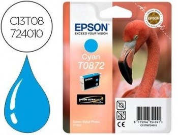 Ink-jet epson t0872 stylus photo r1900 cian 650 pag