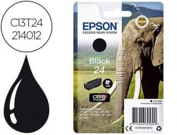 Ink-jet epson 24 expression xp-55 / 750 / 760 / 850 / 860 / 950 / 960 / 750 / 850 negro 240 pag