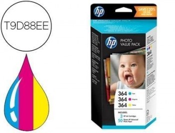 Ink-jet hp 364 deskjet3070a / photosmart 5510 / b010a / c309n / b8550 / c63241 / d5460 pack multicol