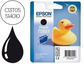 Ink-jet epson t0551 stylus photo rx420 / 520 negro - 290 pag -