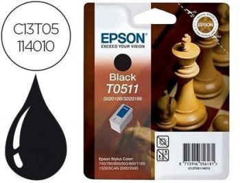 Ink-jet epson t0511 stylus 800 / 850 / 2500 negro - 900 pag -